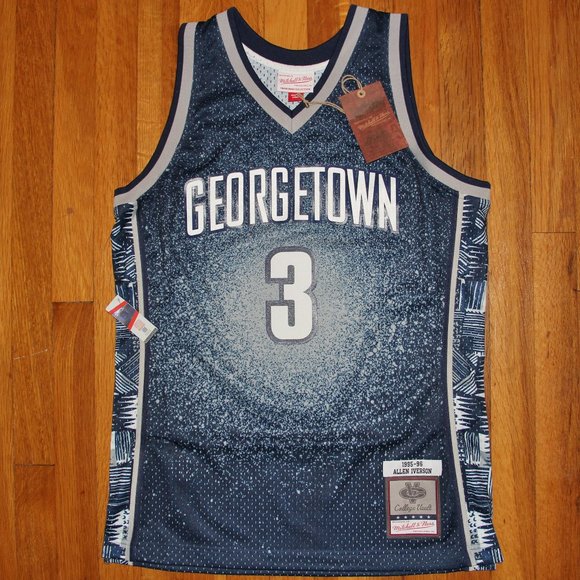 Mitchell & Ness NCAA Swingman Georgetown Allen Iverson 95 Gradient Jersey - Picture 1 of 6